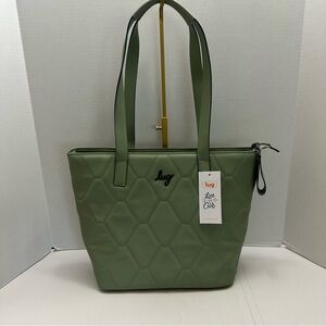 Lug Paddock Tote – Satin Luxe VL Fabric in Sage Green